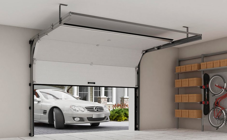 Ворота в гараж подъемные секционные