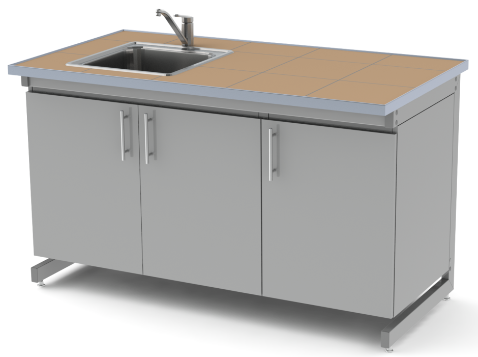 Мойка лабораторная 900х800х1800 л-431