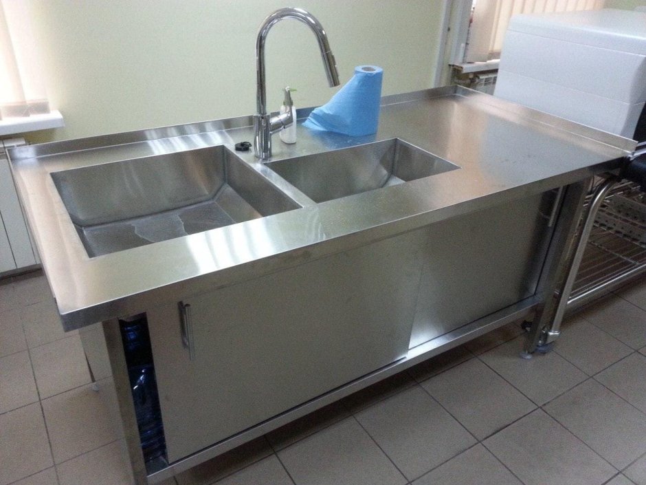 Столы мойки из нержавейки для общепита
