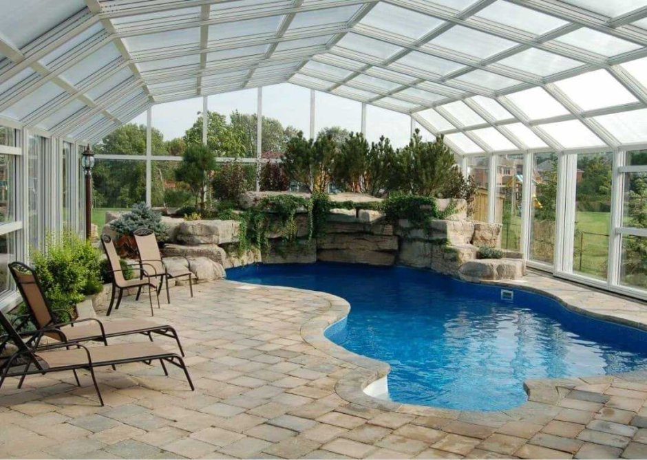 Оранжереи и зимние сады с бассейном