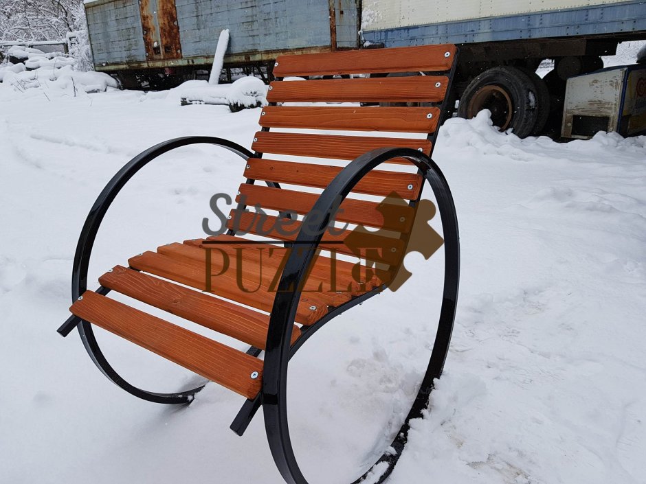 Кресло качалка из профтрубы