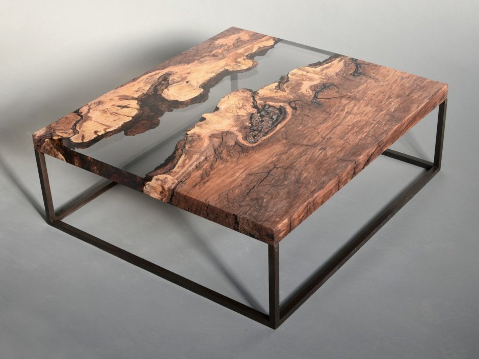 Столы с эбокситки на металлокаркасе