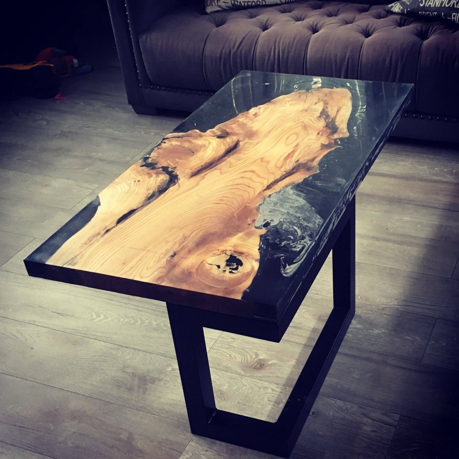 Журнальный столик лофт из слэба
