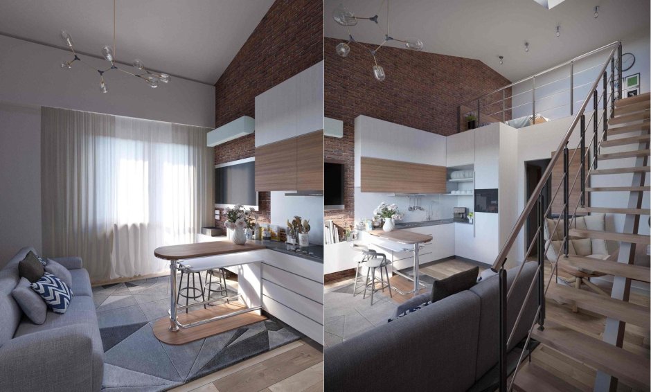 Двухуровневая квартира студия 30 кв2 Петров