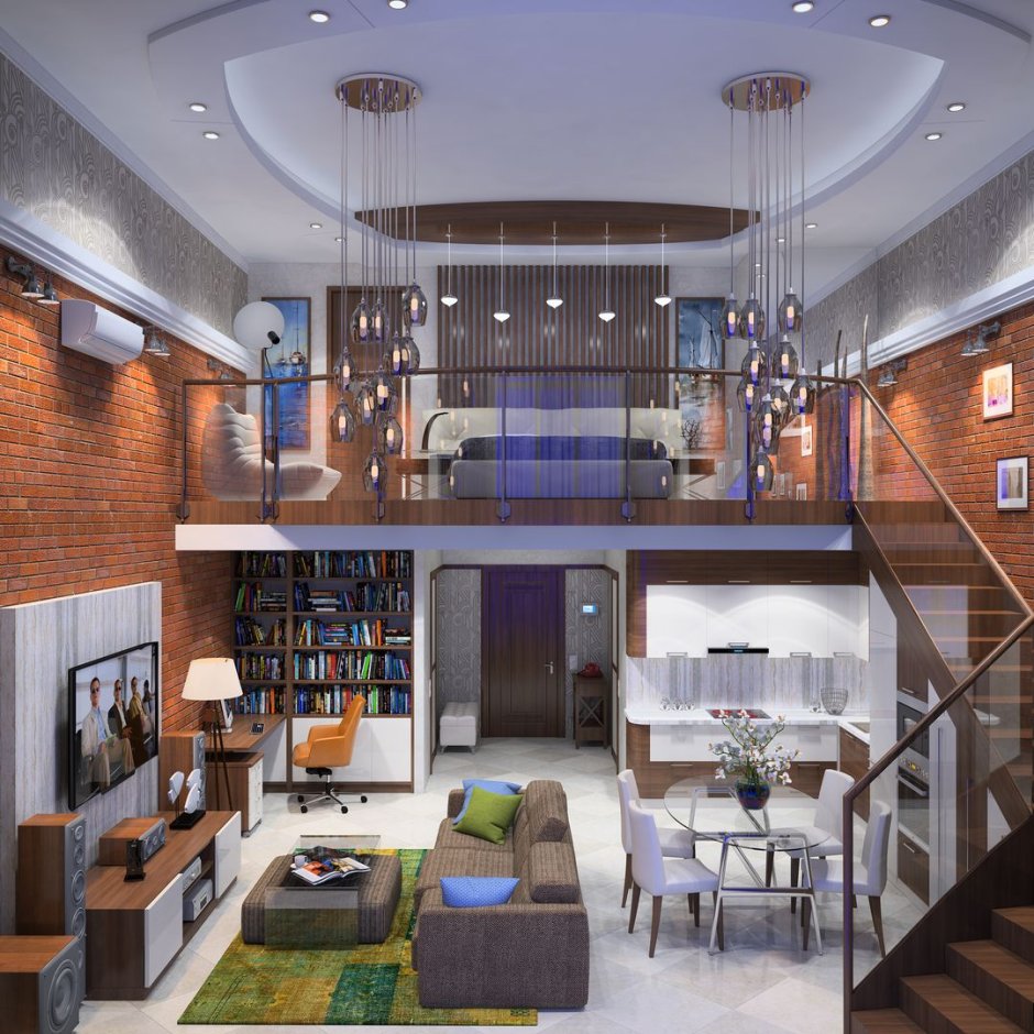 Двухэтажная студия