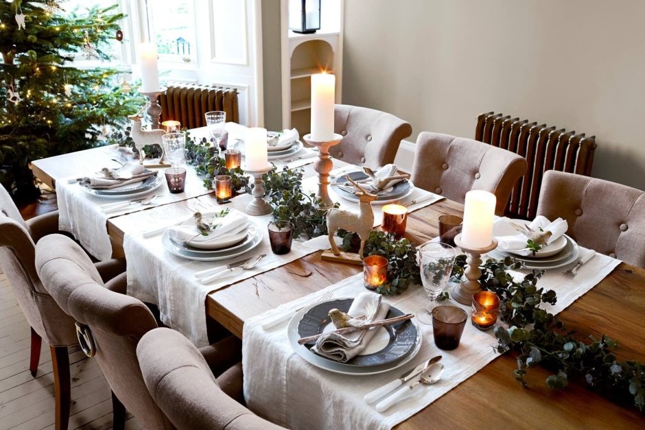 Сервировка стола без скатерти