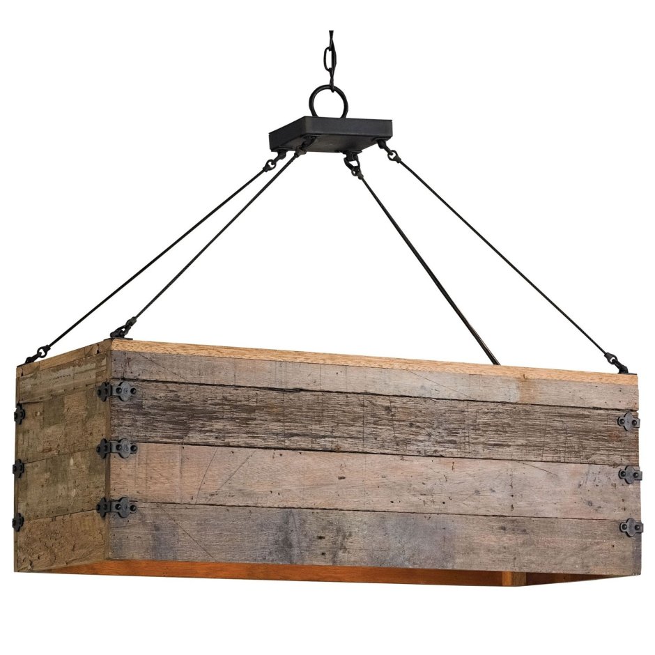 Напольный светильник из бруса