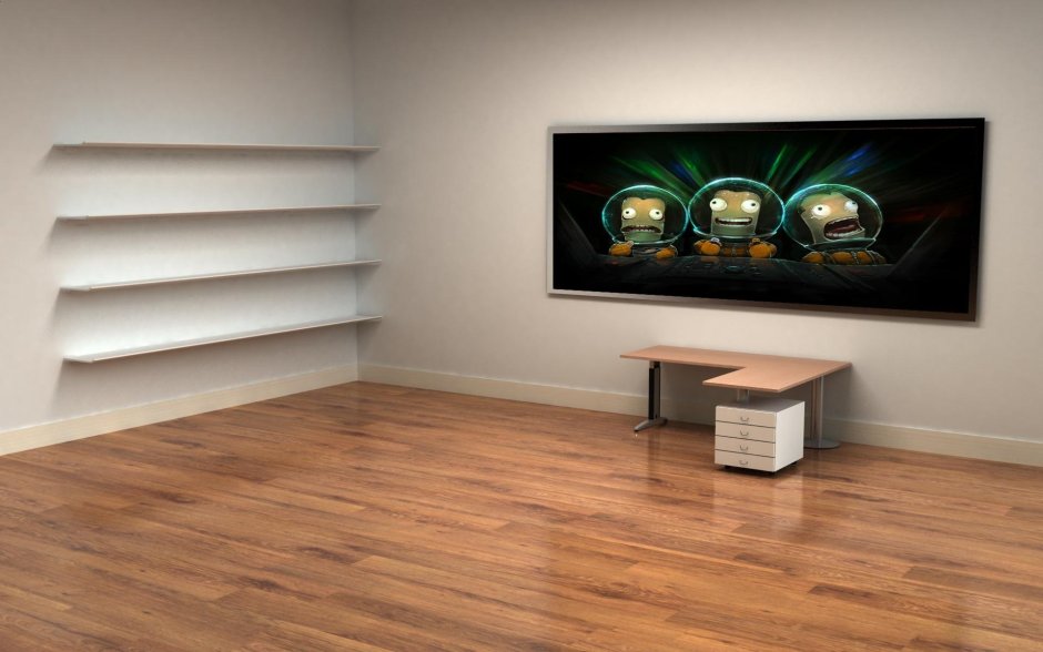 Фон для рабочего стола с полками