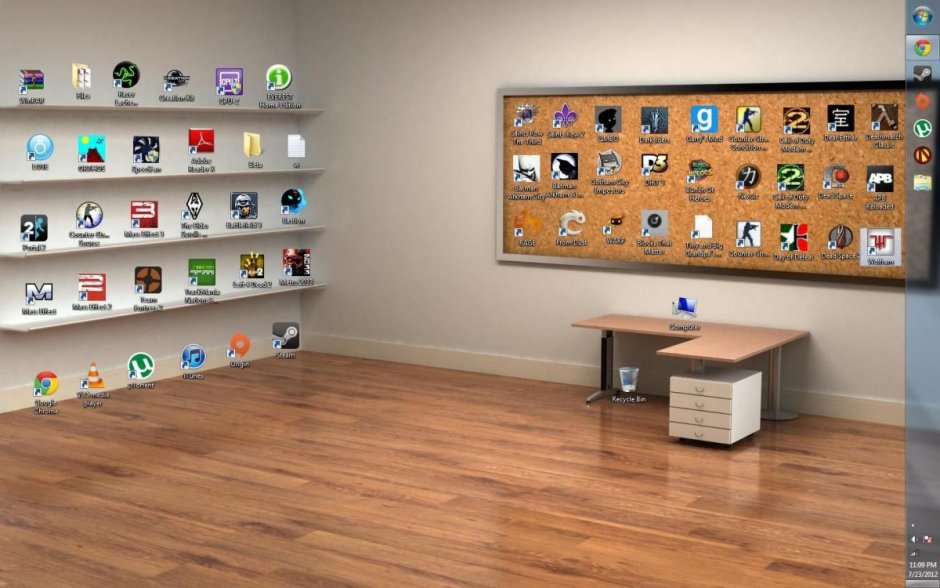 Рабочий стол полочки