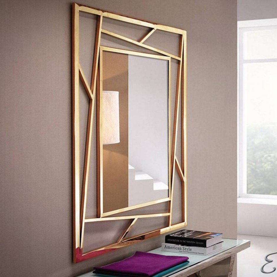 Настенное зеркало в стиле лофт