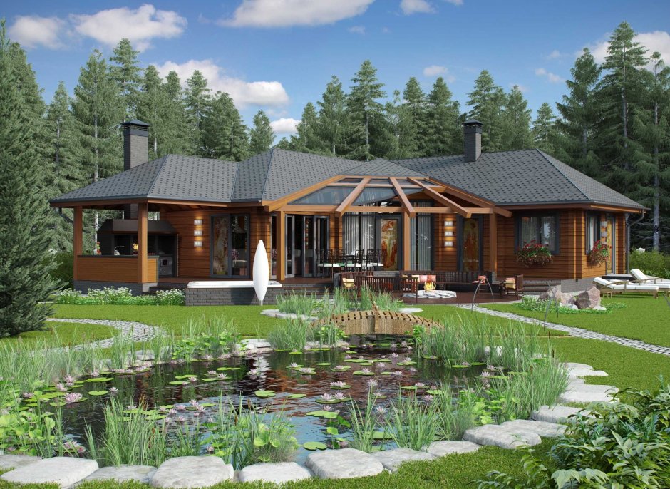 Летняя кухня с террасой