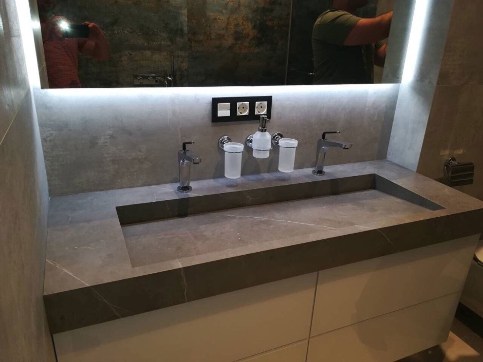 Раковина из керамогранита для ванной