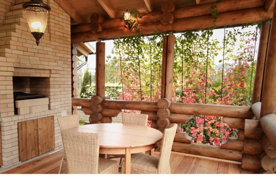 Баня с открытой террасой