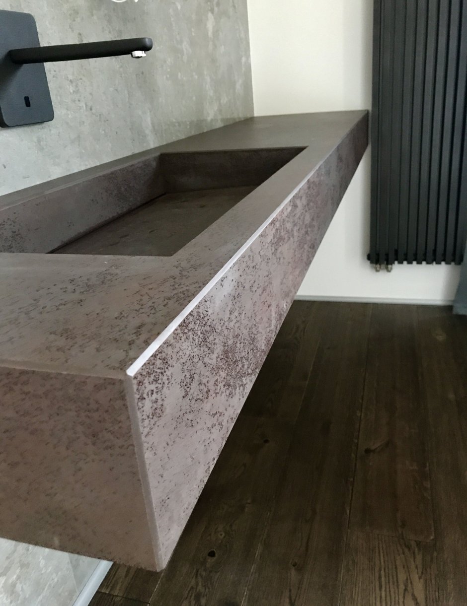 Столешница с мойкой из бетона своими руками