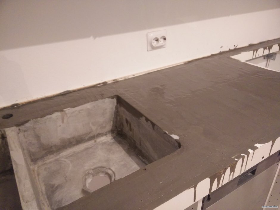 Раковина на кухню из бетона