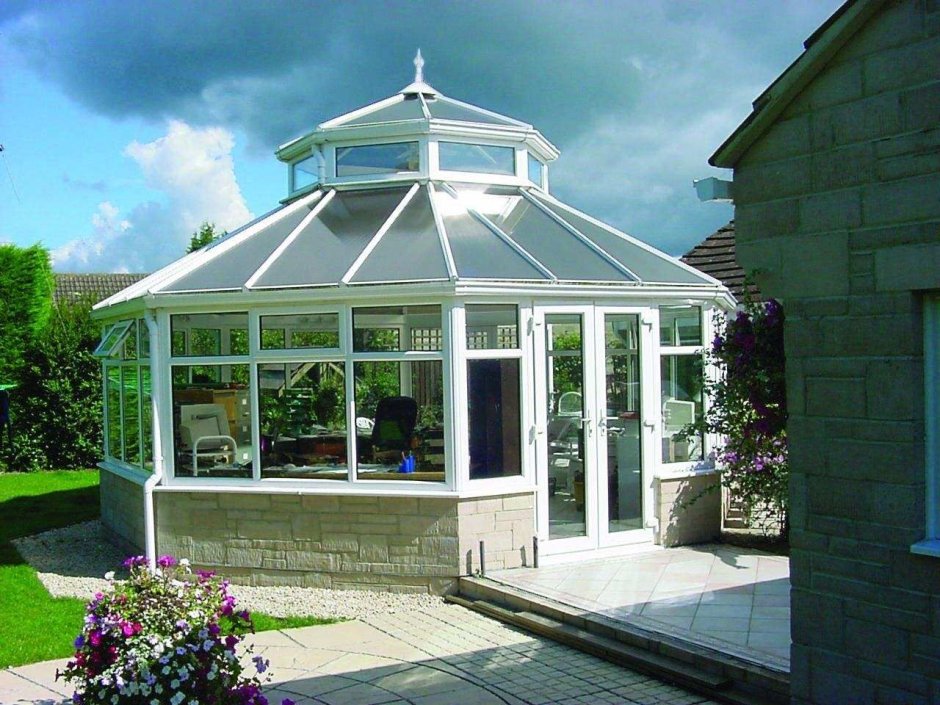 Стеклянные фасады беседок