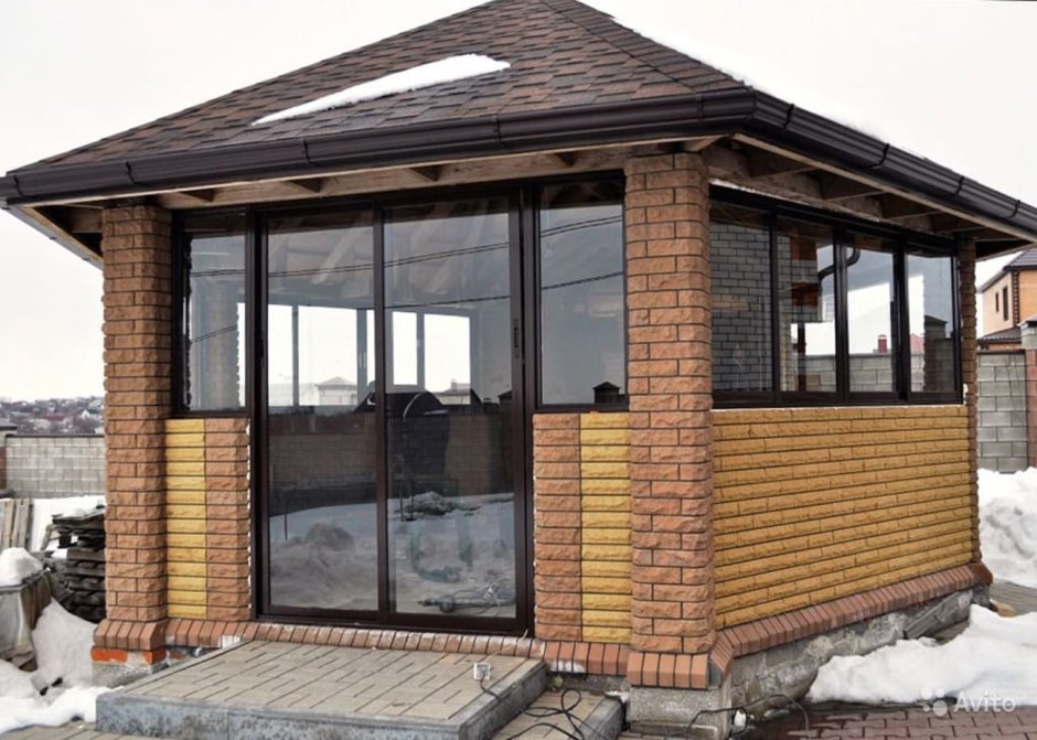 Беседка со стеклопакетами