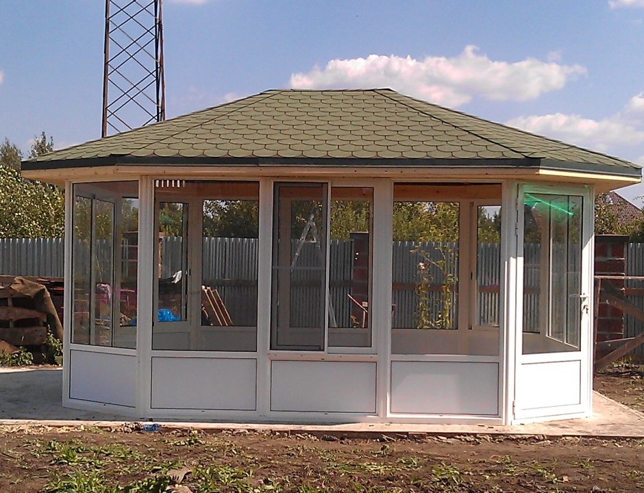 Беседка из металлопластика