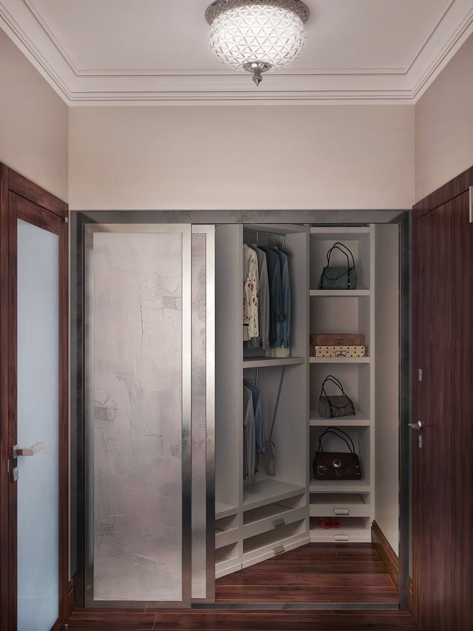 Встроенный шкаф в прихожей хрущевки