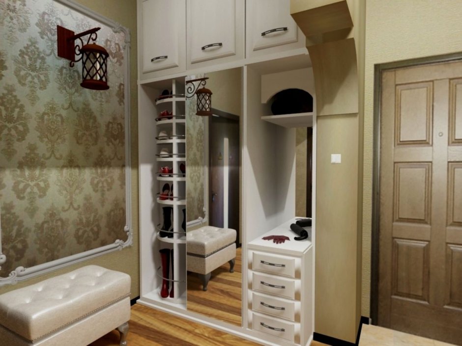 Встроенный шкаф в прихожей в хрущевке