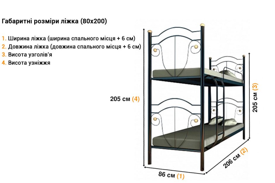 Кровать двухъярусная Диана
