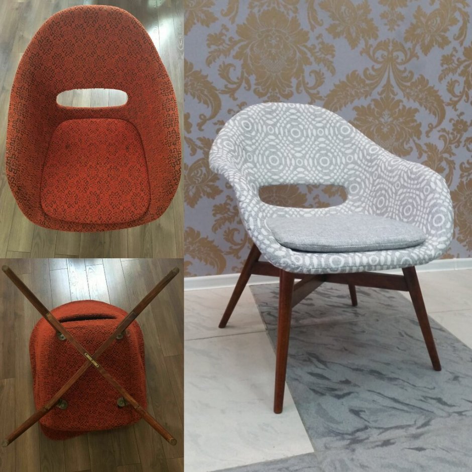 Кресло пуф лаунж чертеж