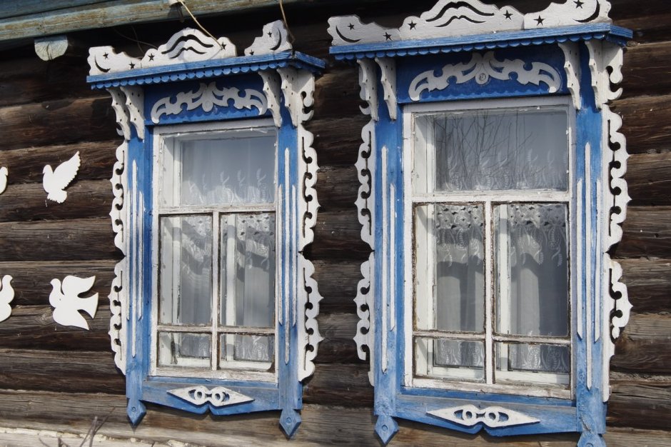 Резные наличники ставни Сибирь