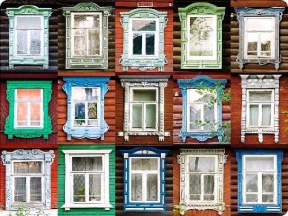 Окна с раскладкой в деревянном доме