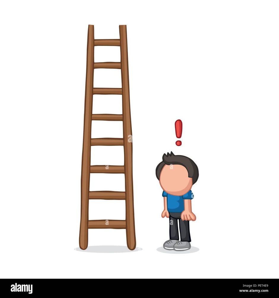 Человек на стремянке