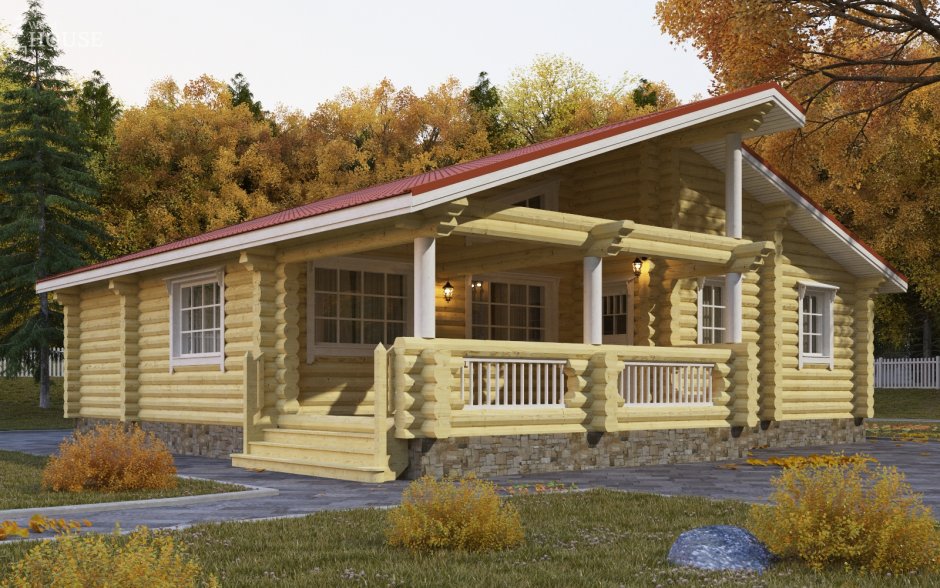 Проект дома из оцилиндрованного бревна