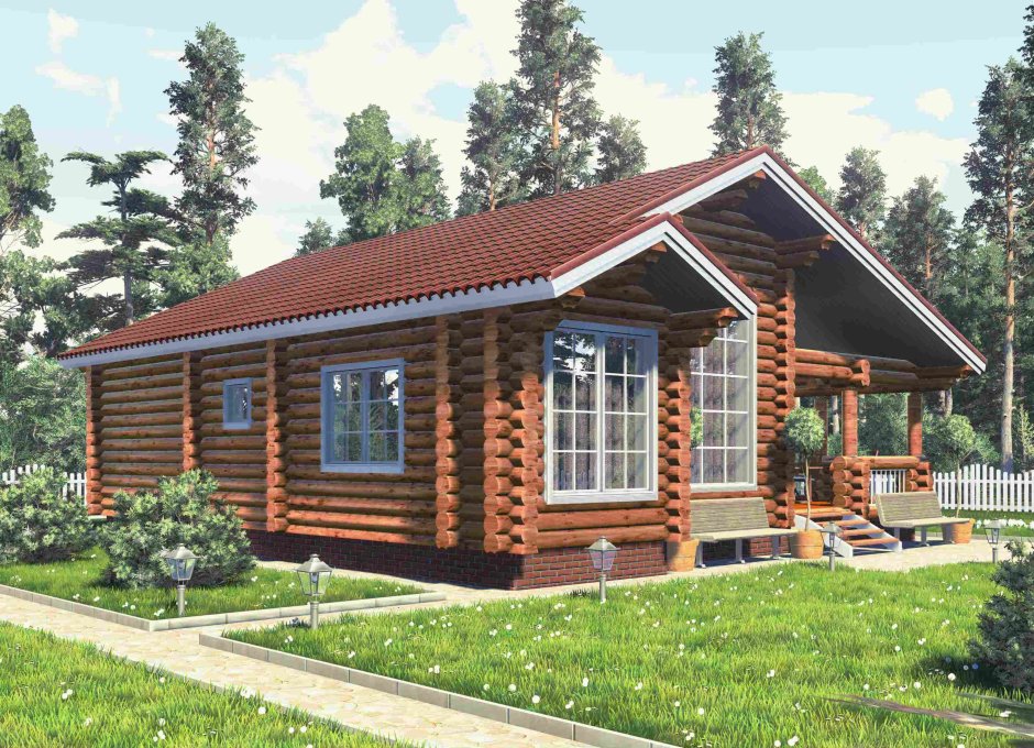 Деревянный дом на 150 кв.м одноэтажный