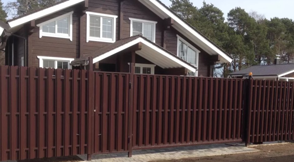 Калитка евроштакетник рал 8017