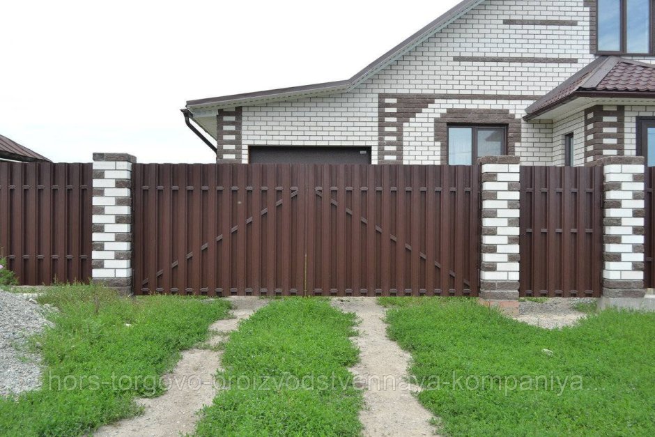 Забор ворота калитка из евроштакетника