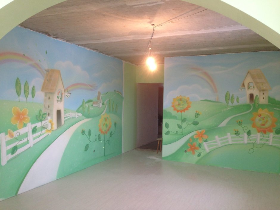 Роспись стен в детских учреждениях