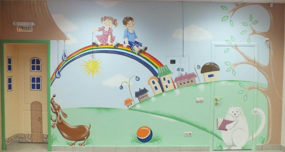 Роспись стен детских садов