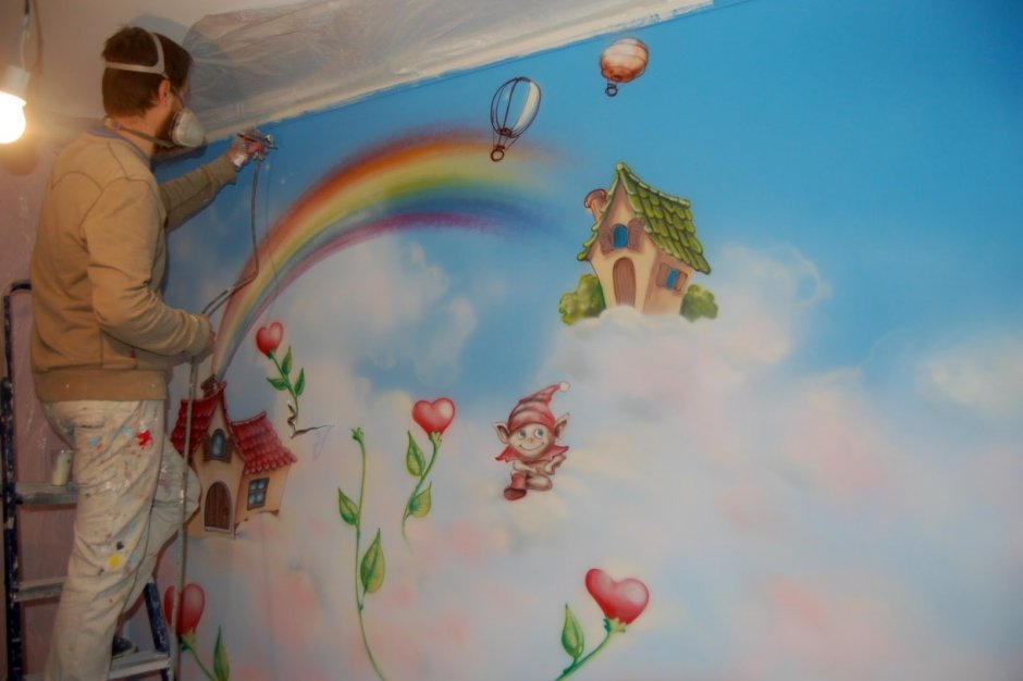 Краски детства роспись детской комнаты