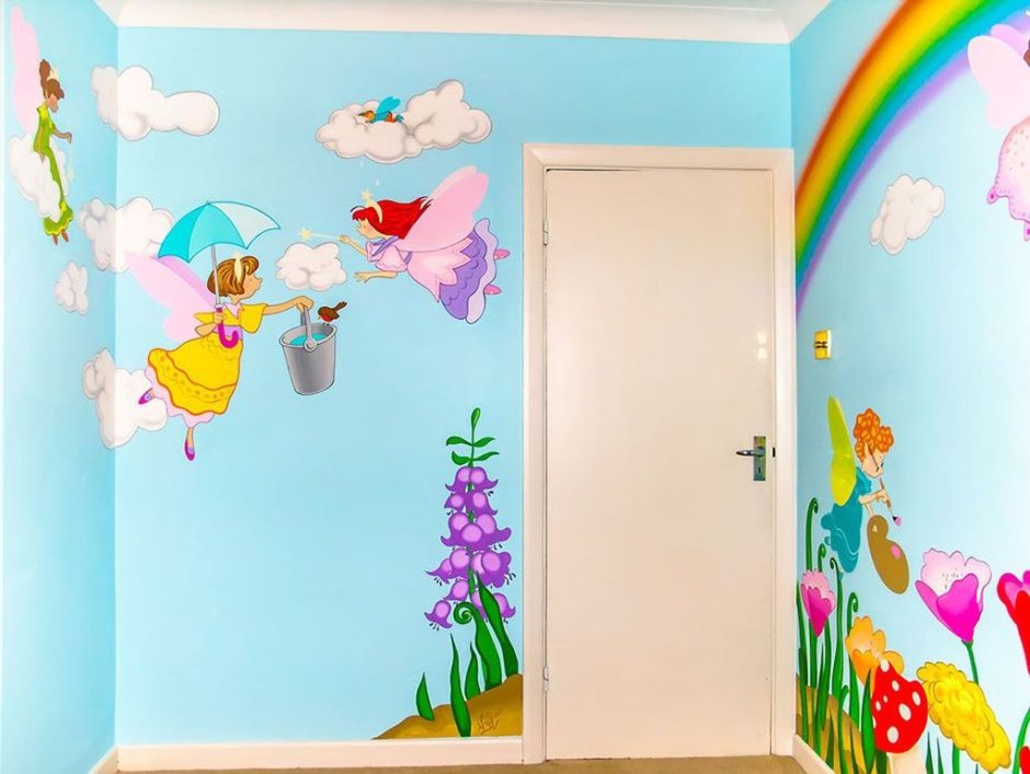 Раскрасить стены в детском саду