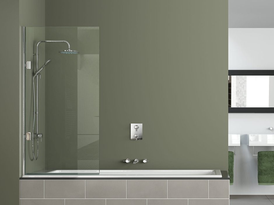 Стекло перегородка для ванной