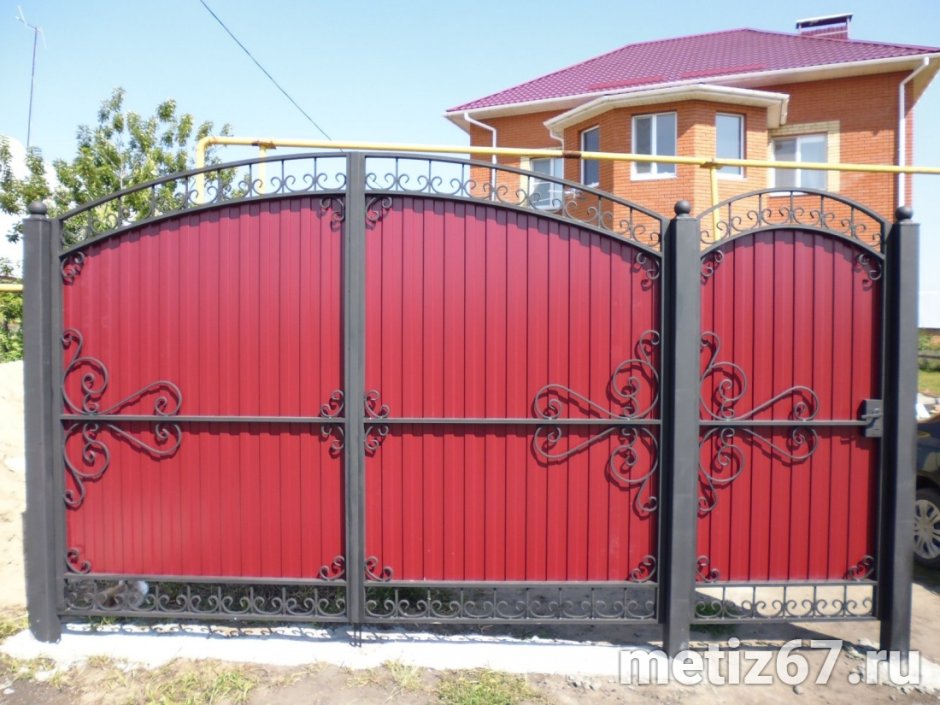 Распашные ворота с калитки (w3,0xh3,5м)