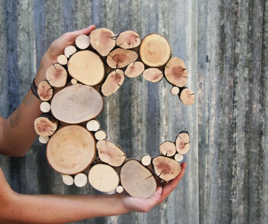 Спилы дерева для декора своими руками для дачи