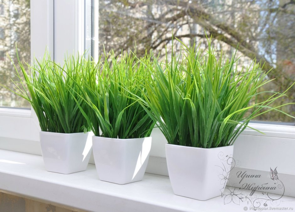 Декор из искусственного газона