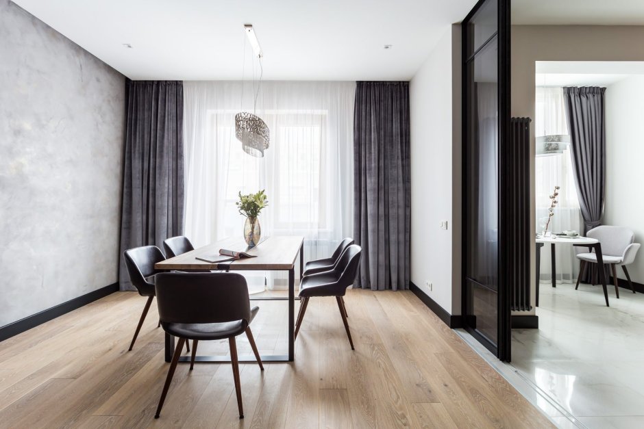 Темный ламинат и двери в интерьере