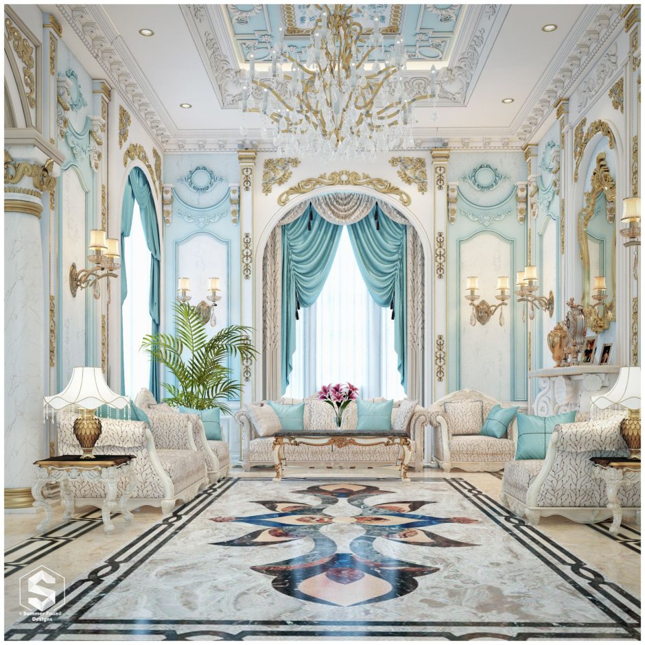 Luxury Antonovich Design интерьер голубой