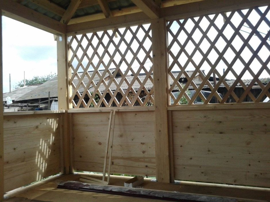 Обрешетка веранды