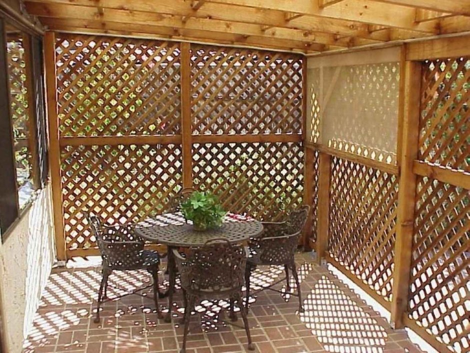 Шпалера пергола веранда кирпичная