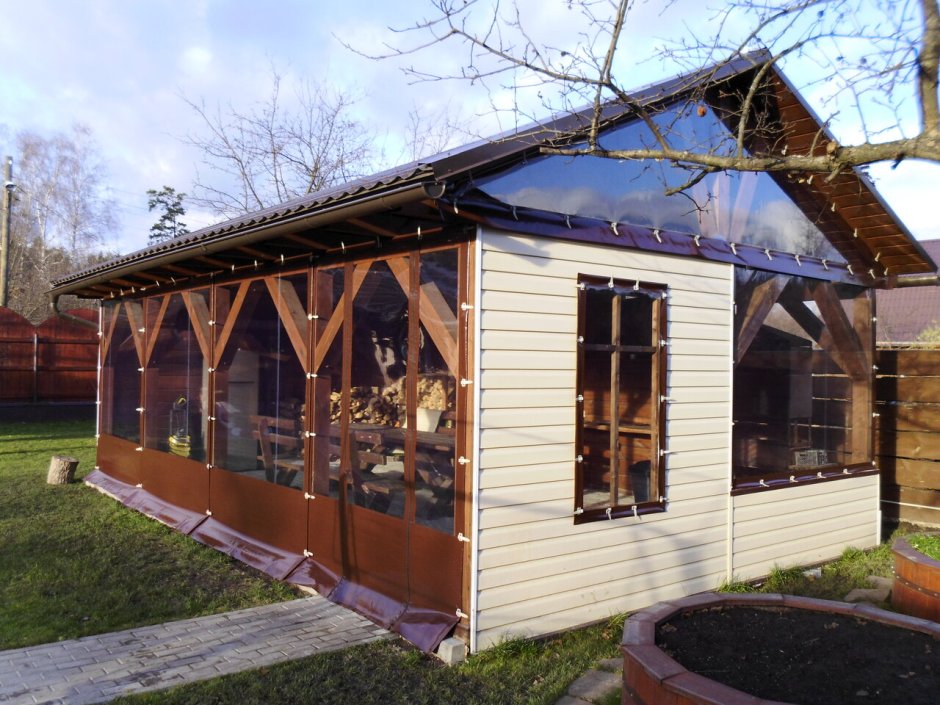 Отделка беседки