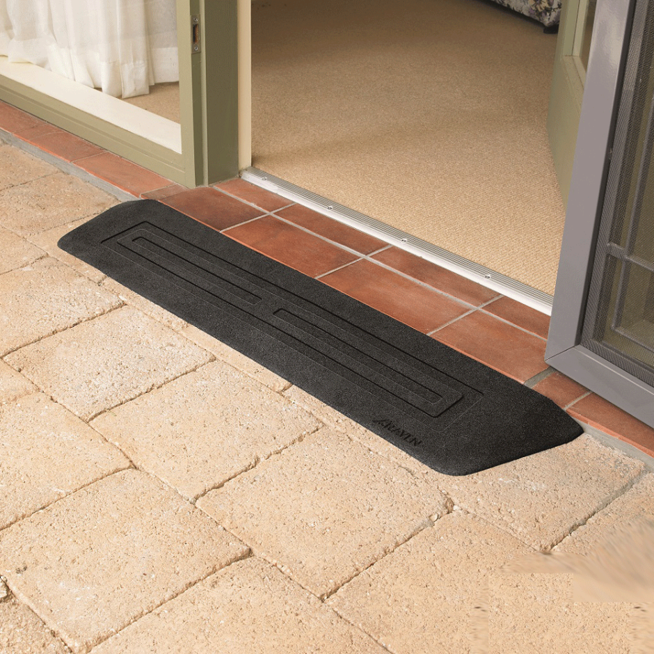 Профиль антискользящий с 2-мя желтыми резиновыми вставками 3000х80х5 мм