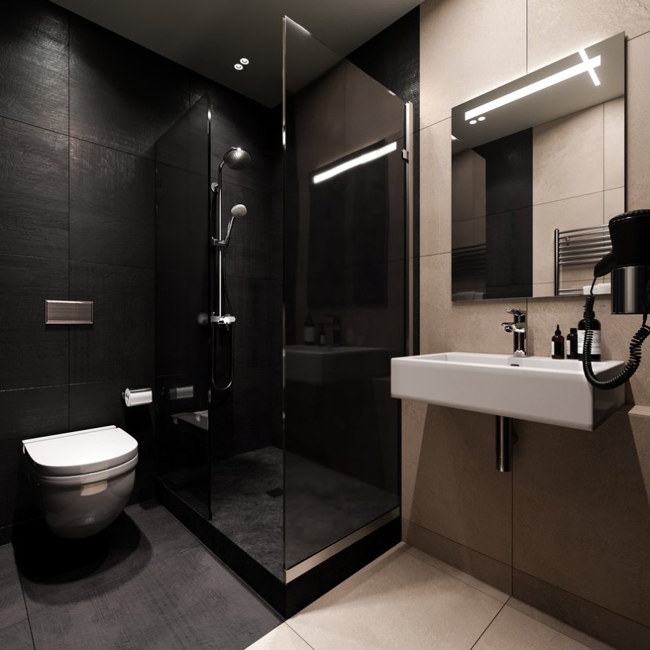 Мрамор Пьетра грей в санузле