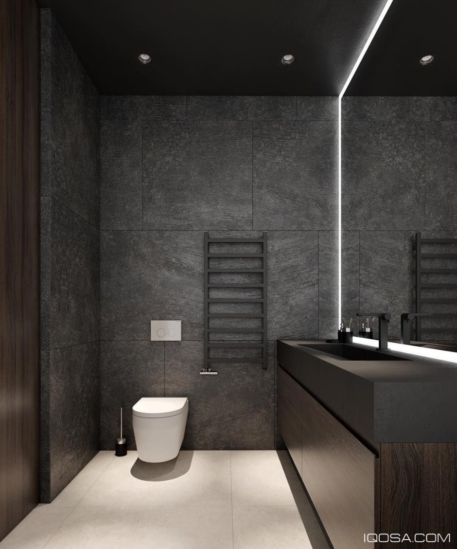 Черная ванная комната