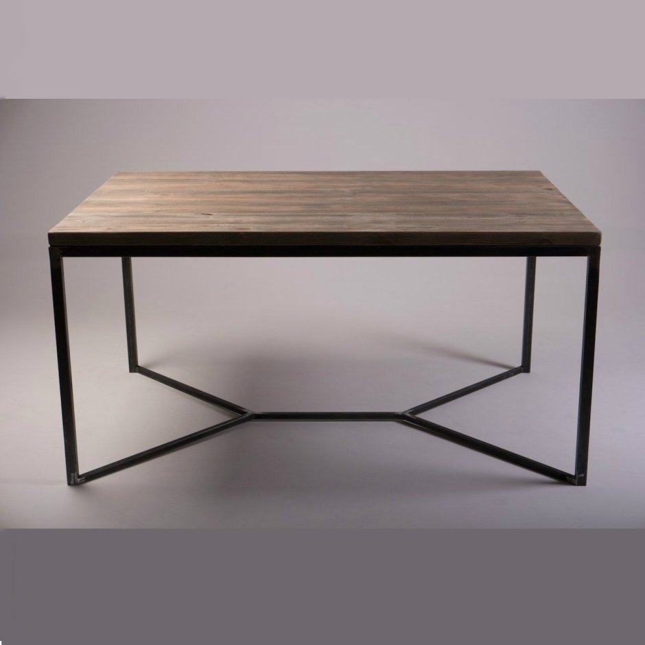 Журнальный стол в стиле лофт на колесах